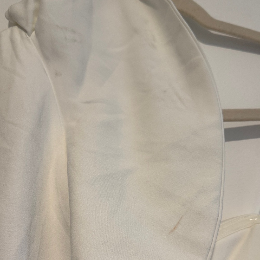 White One-Shoulder Ruffle Midi Dress - Picture 13 of 15